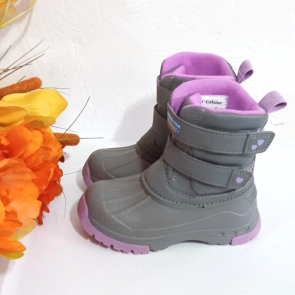 SKECHERS KIDS COLD RATED 29°C WATERPROOF INSULATED RAIN SNOW BOOTS SIZE 8 NWT